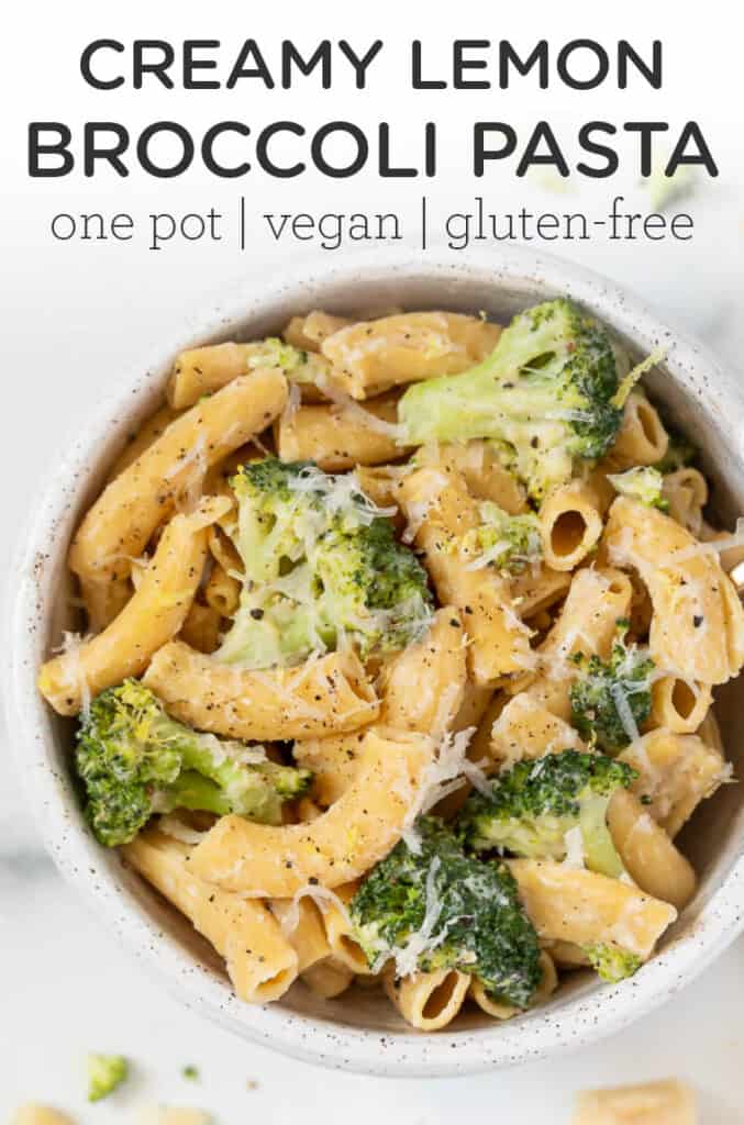 Creamy Lemon Broccoli Pasta Recipe {One Pot & Vegan}