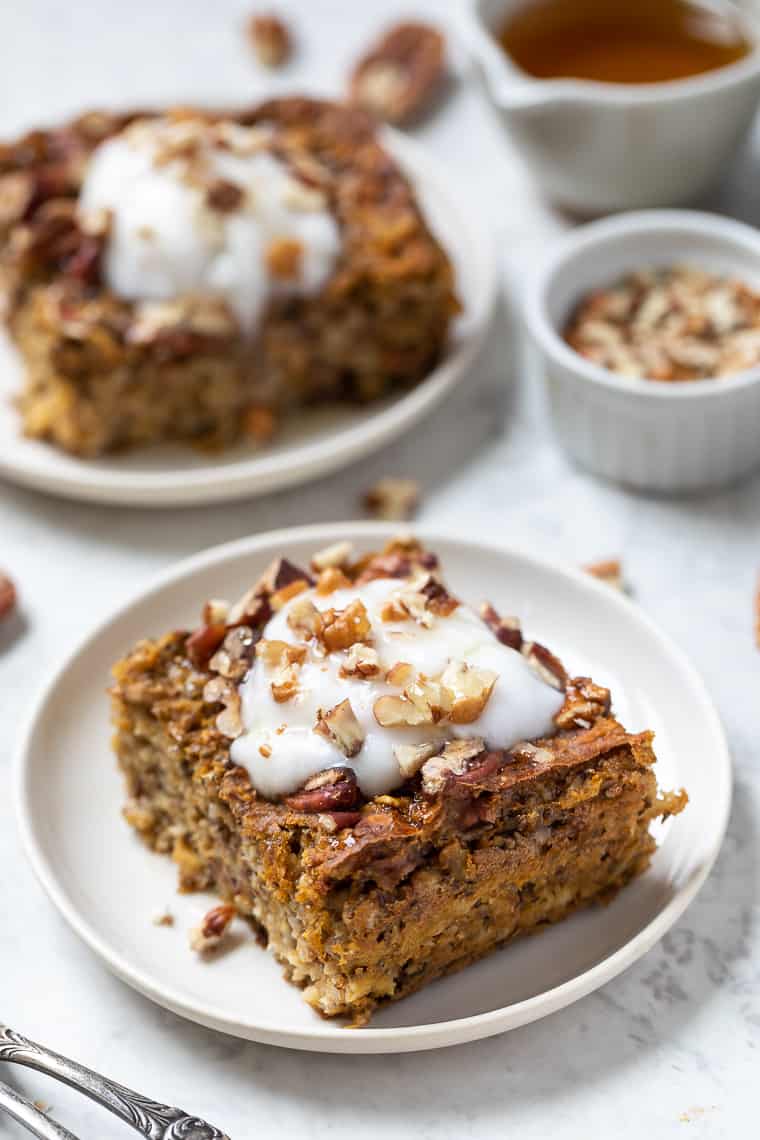 Vegan Baked Carrot Cake Oatmeal - Healthy Slow Cooking