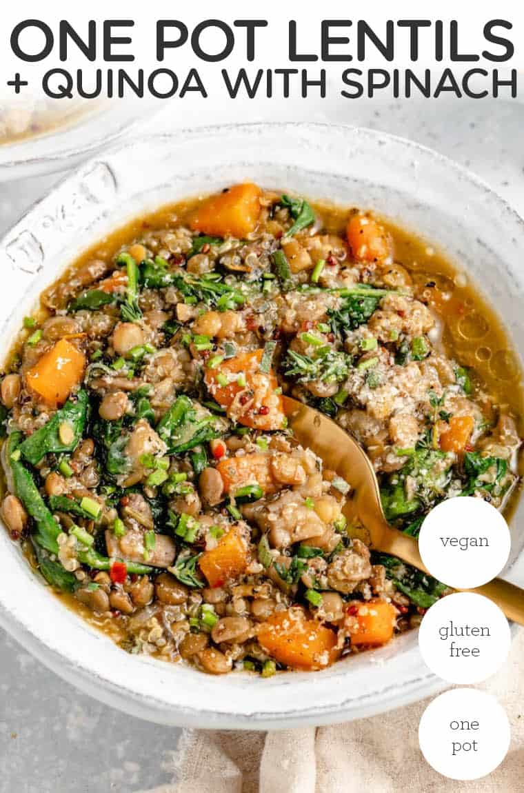 One-Pot Lentils and Quinoa {V & GF} - Simply Quinoa