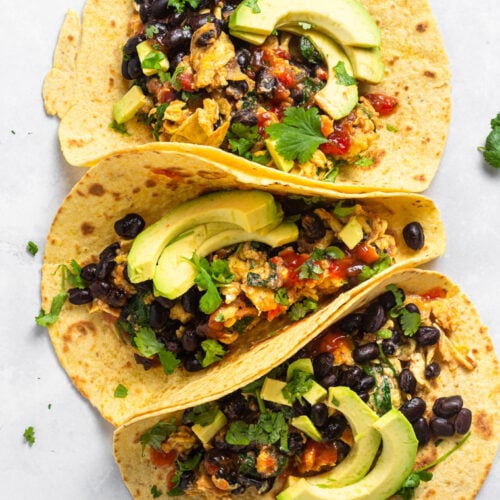 5-Minute Vegetarian Breakfast Tacos (Gluten-Free) - Simply Quinoa