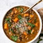 vegan red lentil soup recipe with sweet potato