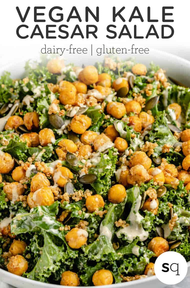 Vegan Kale Caesar Salad [with Nut-Free Dressing] - Simply Quinoa