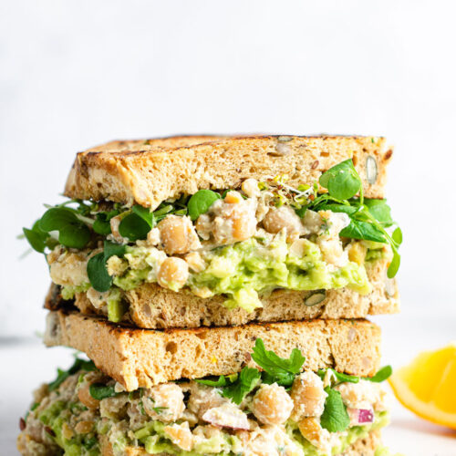 Smashed Vegan Chickpea Salad with Caesar Dressing - Simply Quinoa