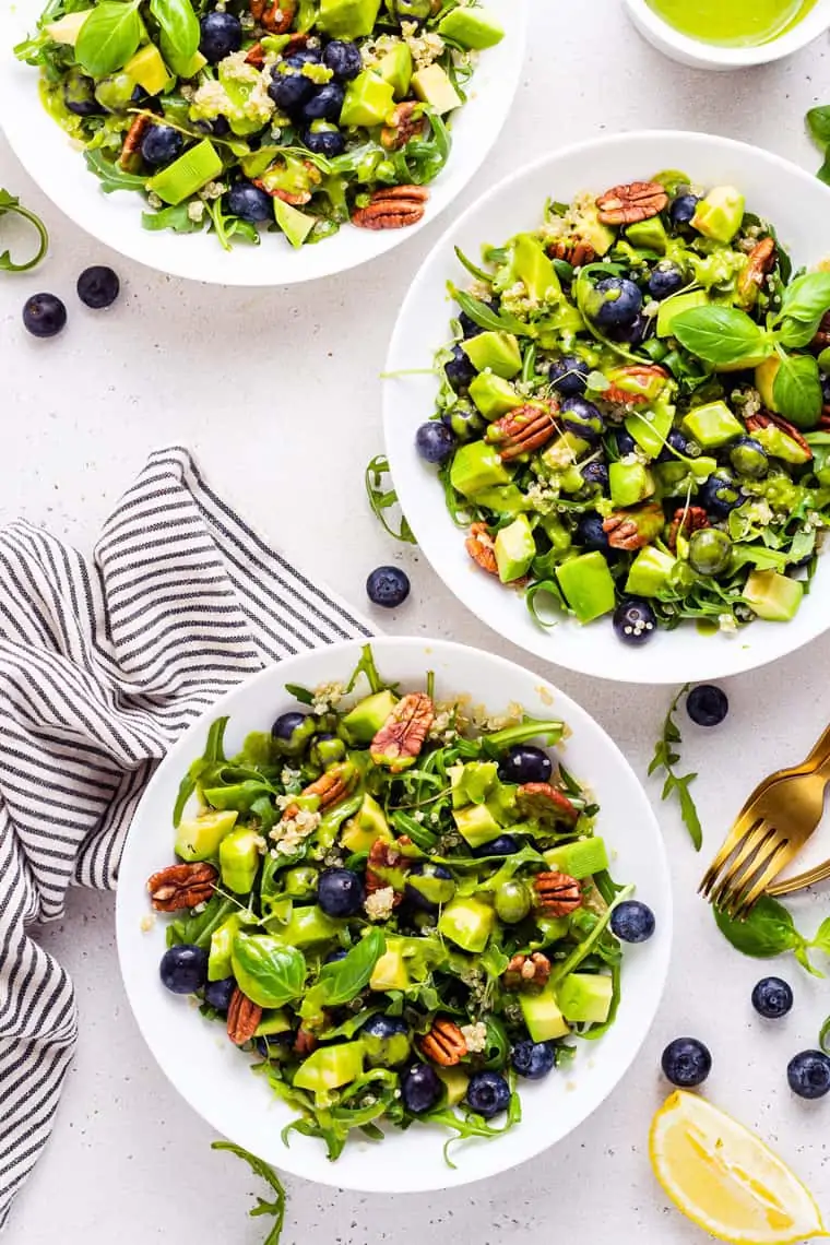 Summer Quinoa Salad Jars with Lemon Dill Dressing Recipe - Pinch of Yum