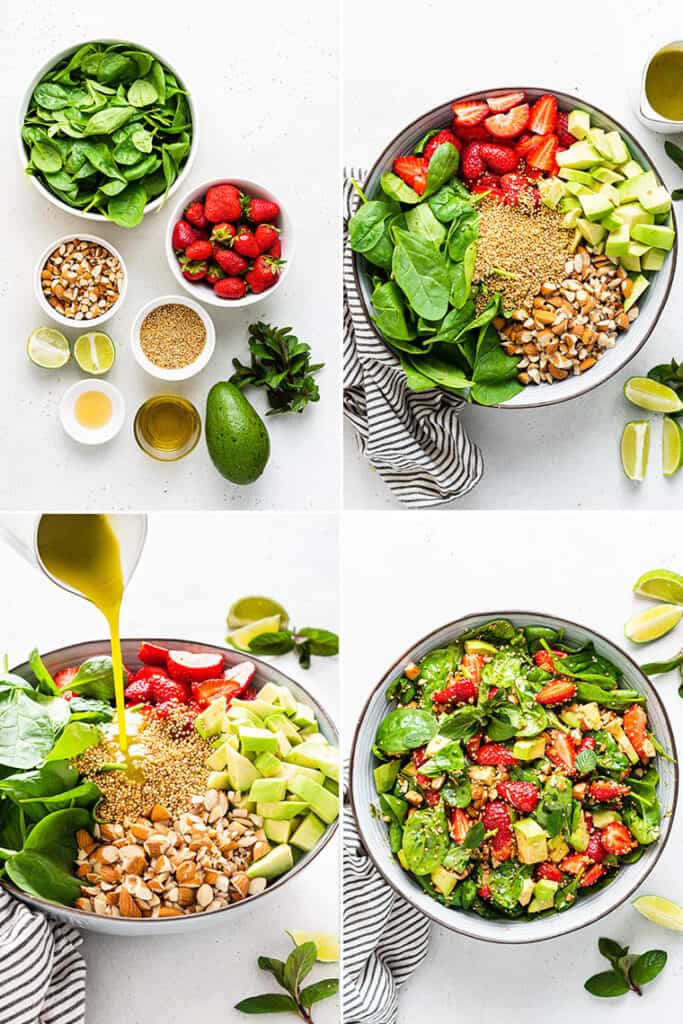 Strawberry Spinach Salad with Toasted Quinoa - Simply Quinoa