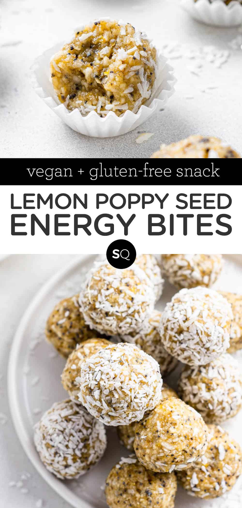 Lemon Poppy Seed Energy Bites (High Protein Snack) - Simply Quinoa
