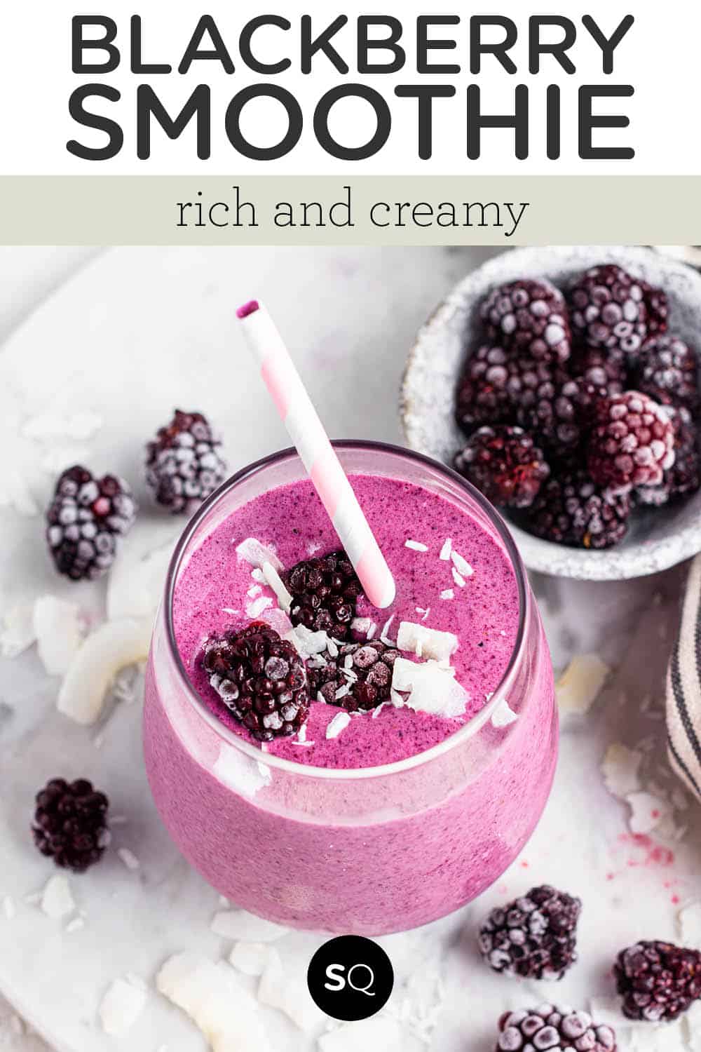 Healthy Blackberry Smoothie Recipe {Low Sugar!} - Simply Quinoa