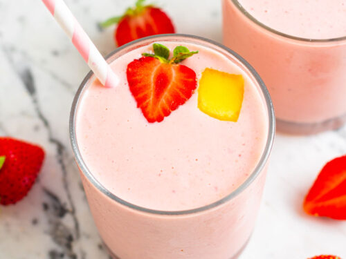 Strawberry Mango Smoothie (High-Protein Breakfast) - Simply Quinoa