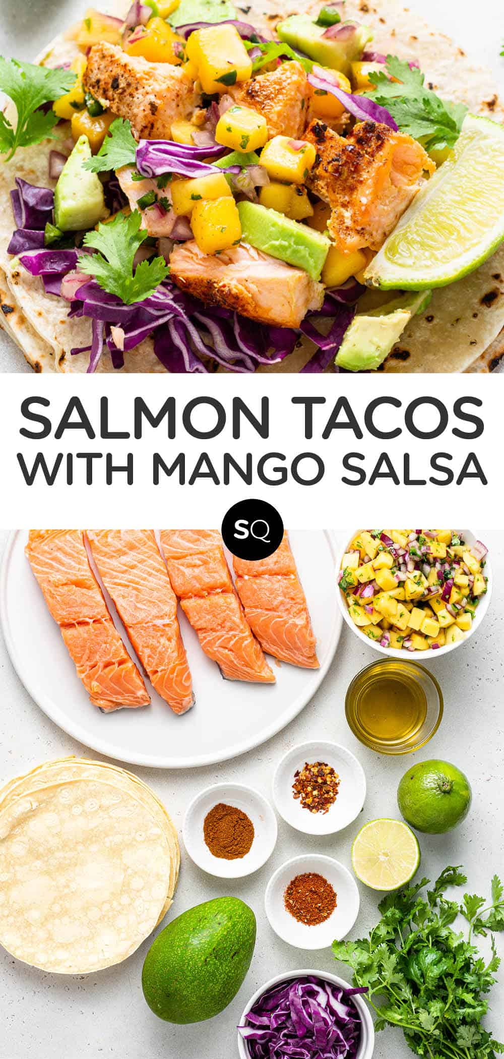 The BEST Salmon Tacos {with Mango Salsa} - Simply Quinoa