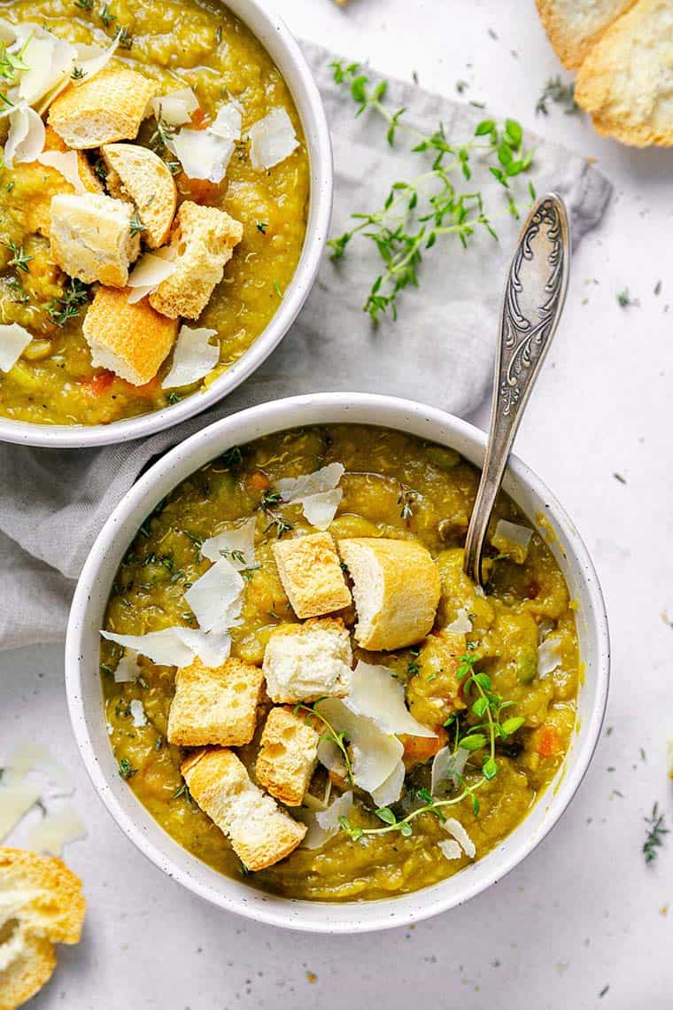 Slow Cooker Split Pea Soup - Simply Happy Foodie