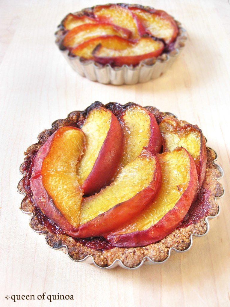 Peach & Black Raspberry Tart | Gluten-free | Queen of Quinoa