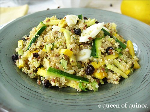 Quinoa Salad with Summer Squash & Currants | Gluten-Free | Queen of Quinoa